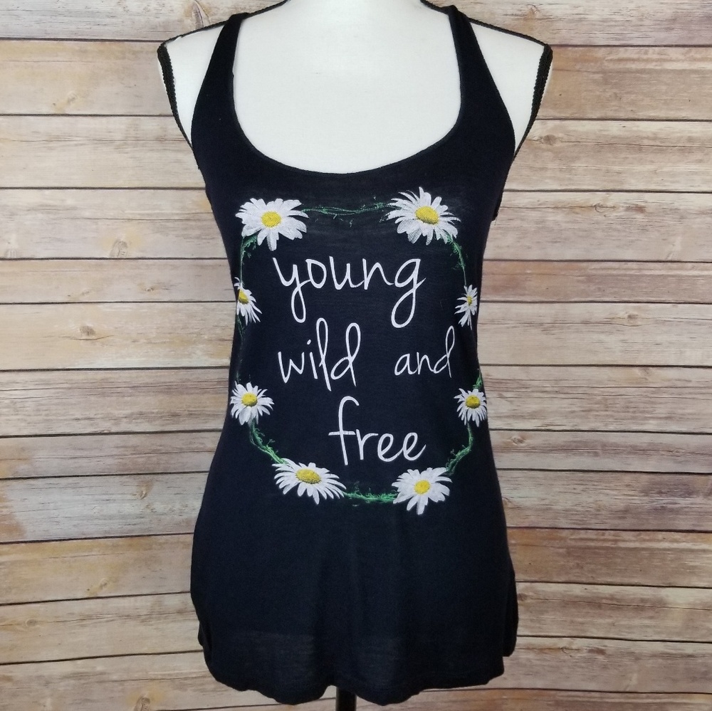 Retro Doll Graphic Young Wild & FreeTank Size L
